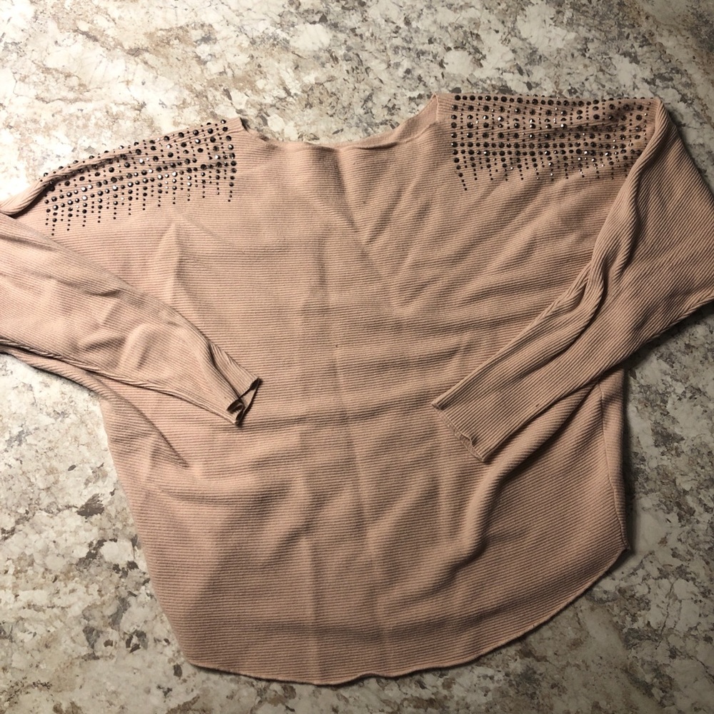 Ribbed sequined sweater